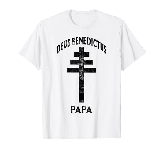 God Bless The Pope Papal Cross Catholic Prayer Latin T-Shirt
