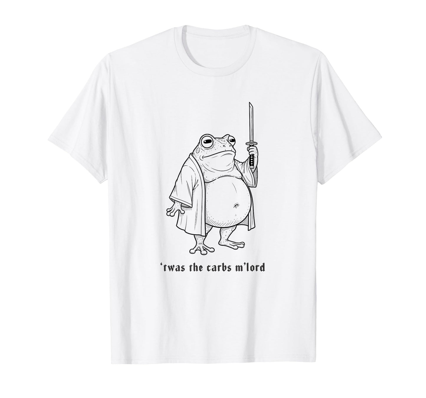 Funny Toad Frog 'TWAS The Carbs M'lord Vintage Meme T-Shirt