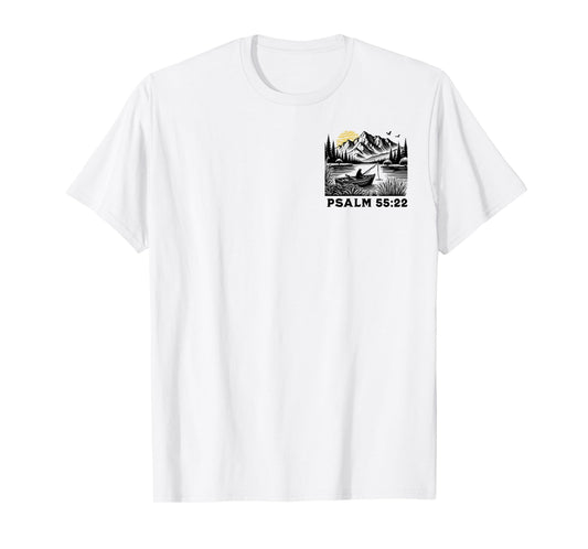 [2 Sided] Cast Your Cares On The Lord, Christian Fisherman T-Shirt