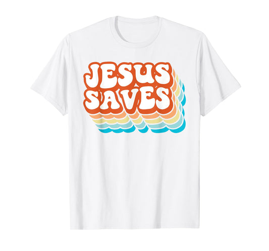 Jesus Saves Christian Cross God Faith Bible Religious Pray T-Shirt