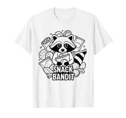 Funny Raccoon Snack Food Bandit Quote T-Shirt
