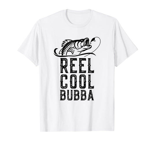 Reel Cool Bubba Fishing Funny Grandpa Retro T-Shirt