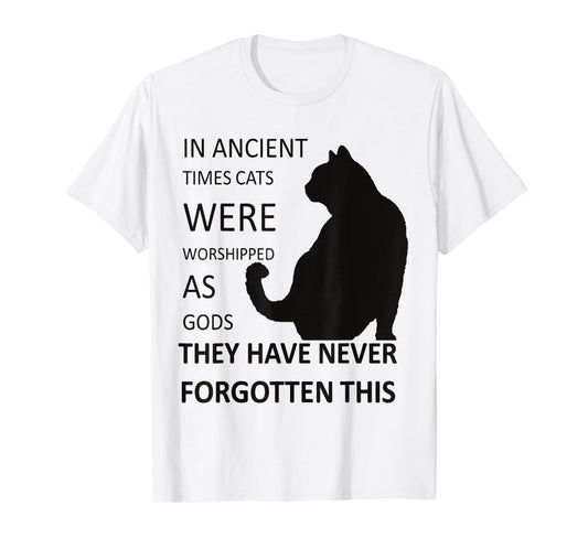In Ancient Times Cats Were Worshipped As Gods v1 T-Shirt