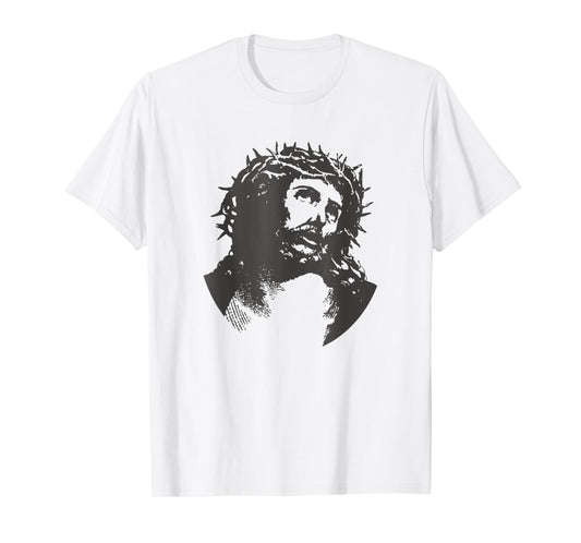 Face Of Jesus Christ Crown Of Thorns Catholic Faith T-Shirt
