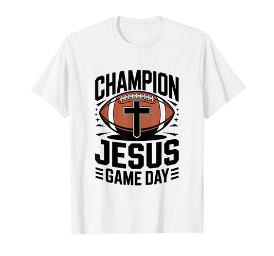 Fantasy Football Champion Jesus Game Day T-Shirt