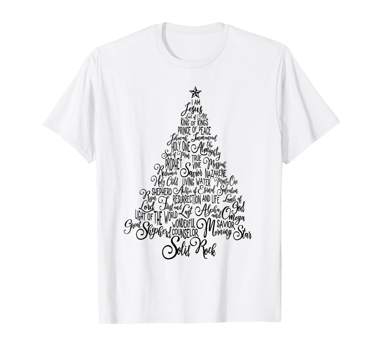 Names Of Jesus Christmas Tree Gift Amazing Xmas Tree Gift T-Shirt