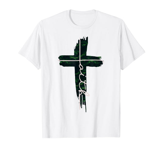 Faith Cross Tree Christian Men and Women Kids T-Shirt