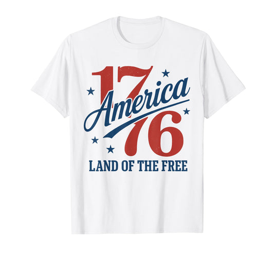 America Est 1776 Land Of The Free 4th Of July Mens Womens T-Shirt