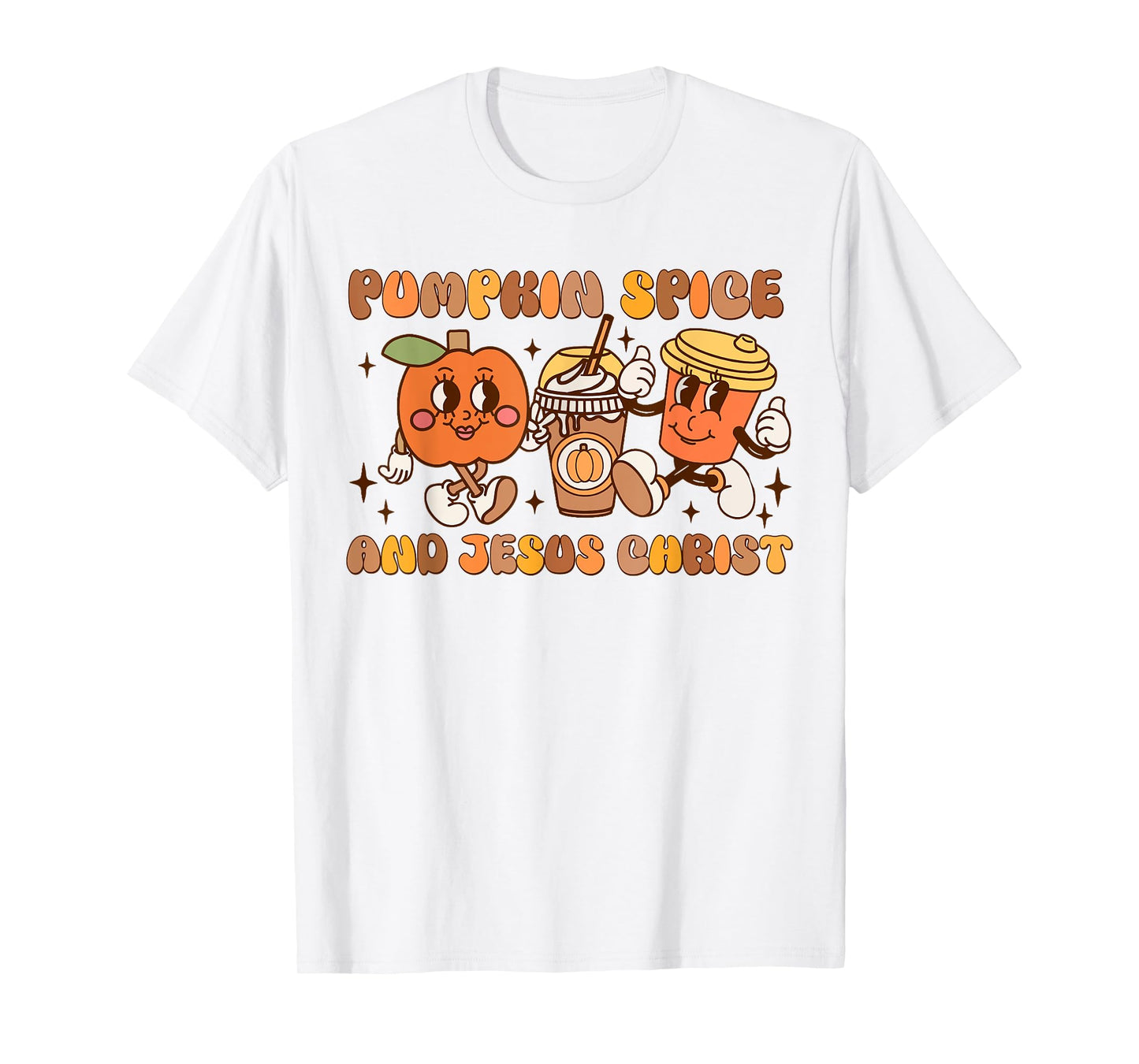 Pumpkin Spice and Jesus Christ Retro Fall T-Shirt