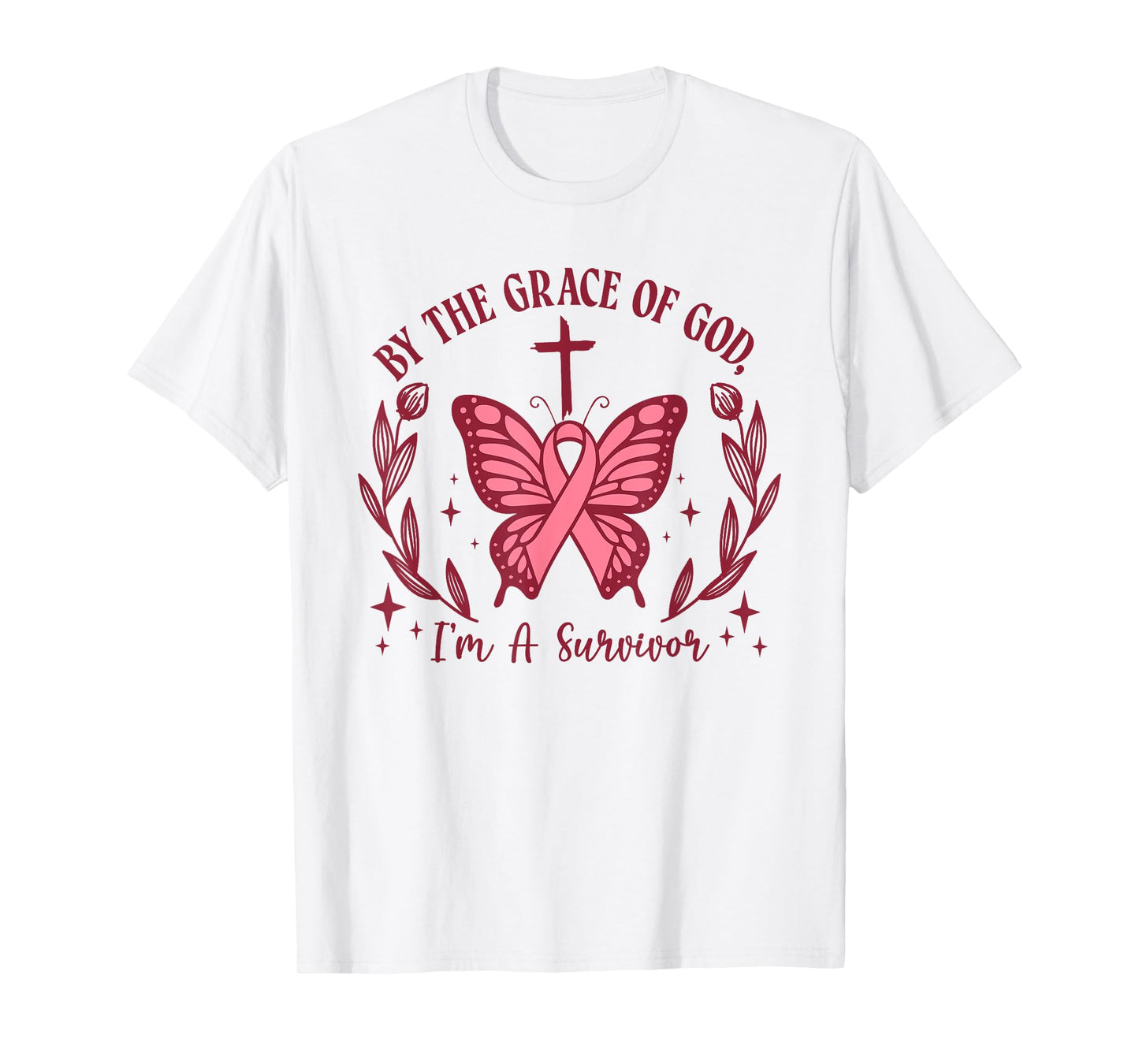 By The Grace Of God I’m A Survivor Breast Cancer Survivor T-Shirt