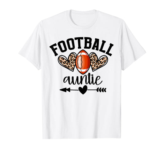 Football Auntie Womens Football Aunt Game Day Senior Night T-Shirt