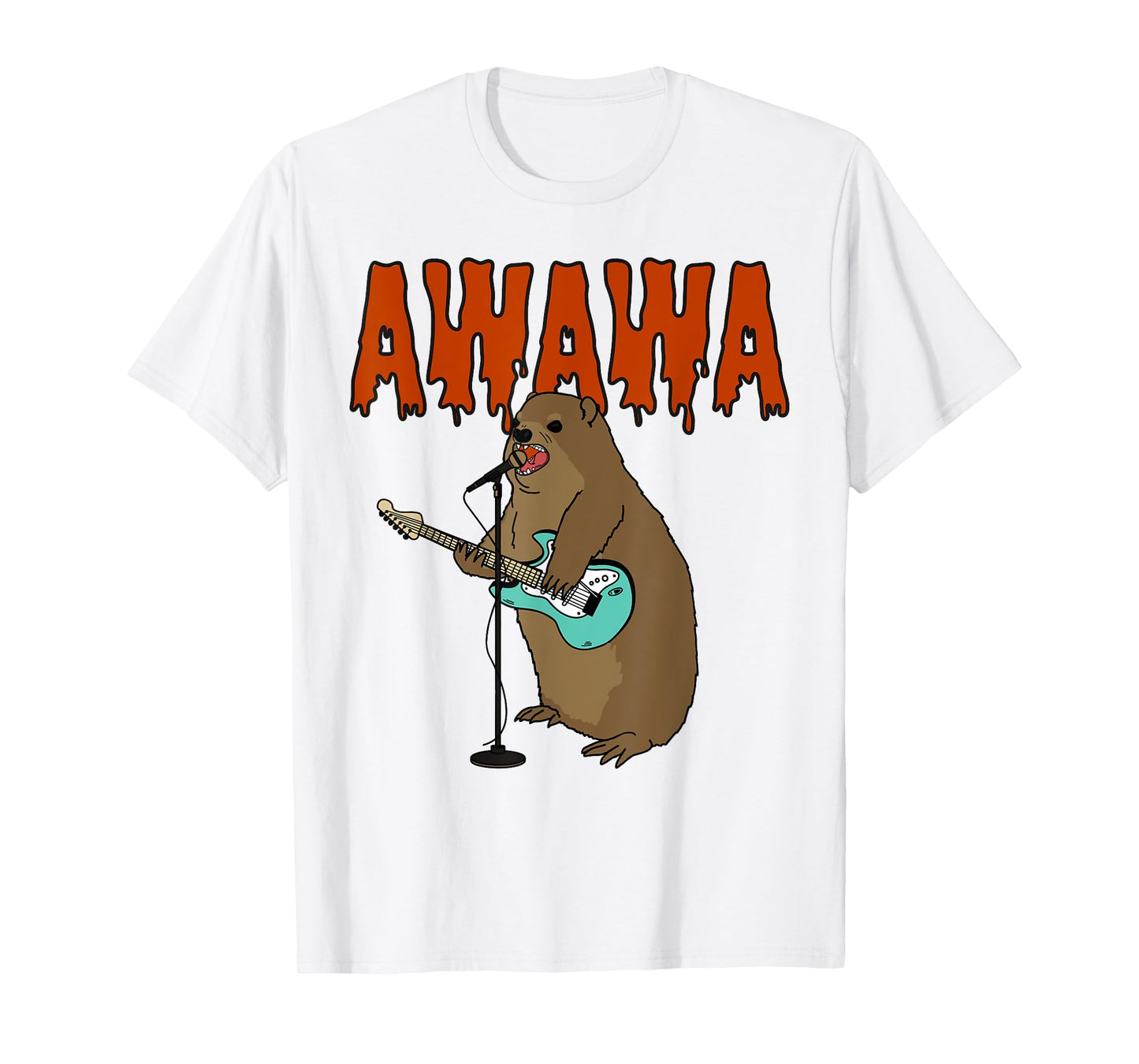 Rock Hyrax Awawa Cute Hyrax Meme Hyrax Lover Angry Hyrax T-Shirt