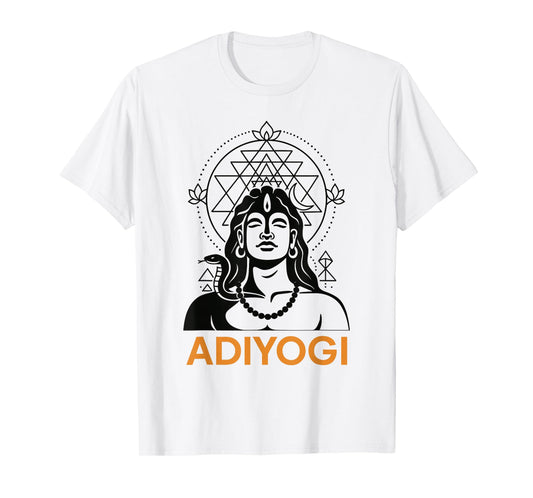 Adiyogi Shiva Sri Yantra Sacred Geometry God of Yoga T-Shirt