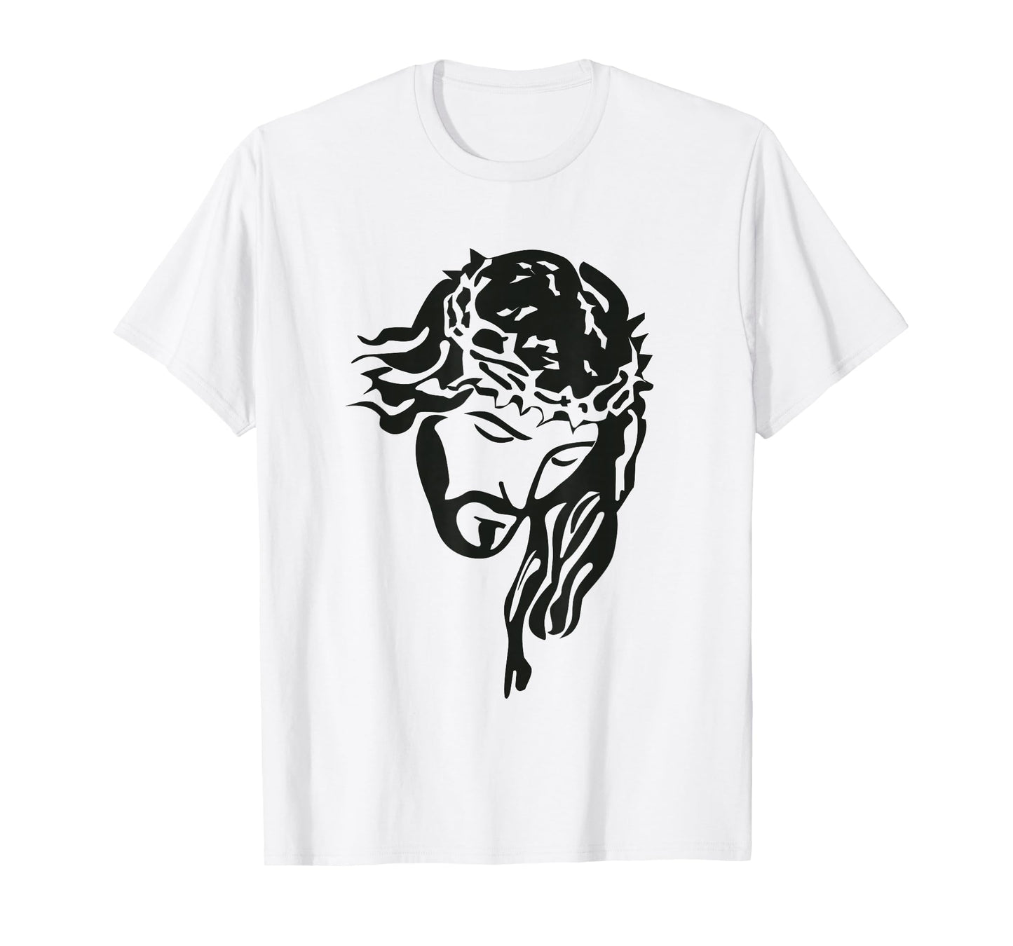 Jesus Christ Face with Crown of Thorns God Bible Positive T-Shirt