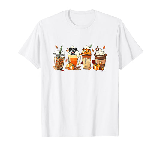 Dalmatian Lover Pumpkin Spice Fall Coffee Thanksgiving T-Shirt