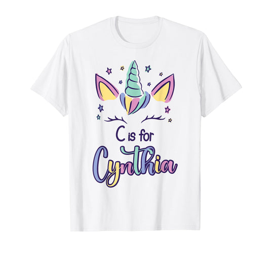First Name Cynthia Personalized C Is For Cynthia T-Shirt