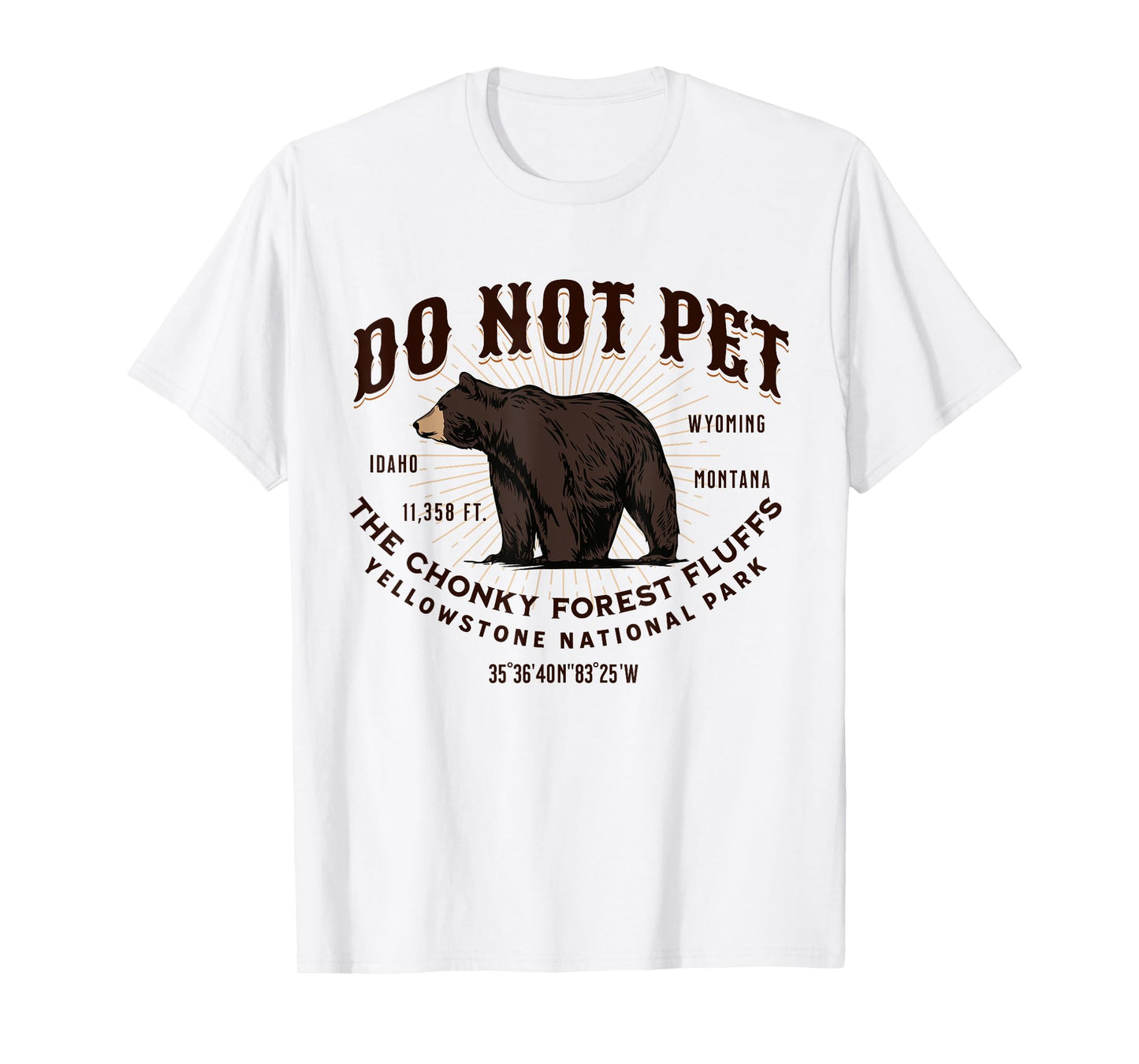 Yellowstone National Park Black Bear Funny Souvenir T-Shirt