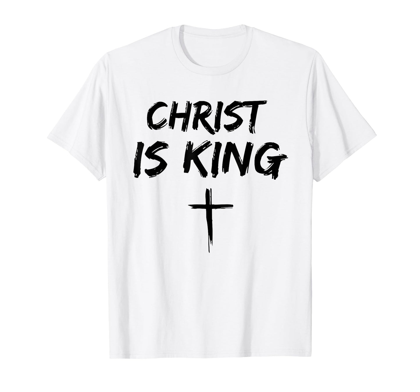 Jesus Christ is King Christian Cross God Faith Bible Minimal T-Shirt