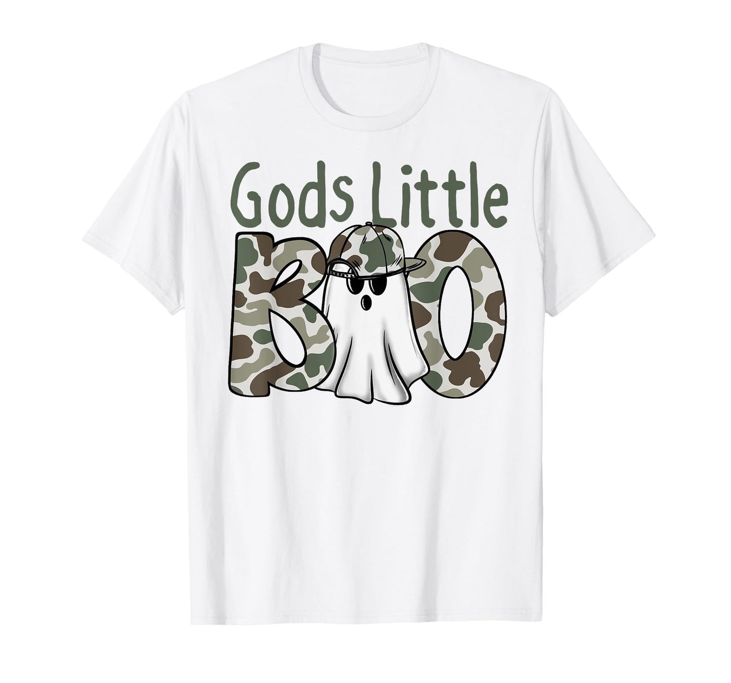 Halloween God's Little Boo Camouflage Boy Kid T-Shirt