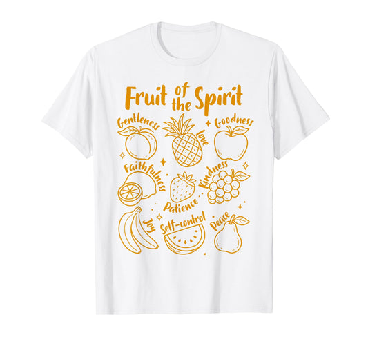 Fruit of The Spirit Christian Faith Jesus Religious Doodles T-Shirt