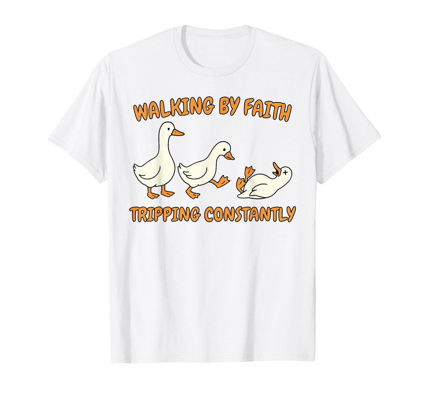 Christian Bible Verse Walking by Faith Tripping Constantly T-Shirt
