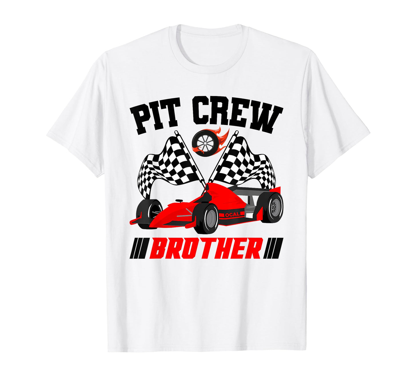 Brother Pit Crew Race Birthday Party Racing Matching Family T-Shirt