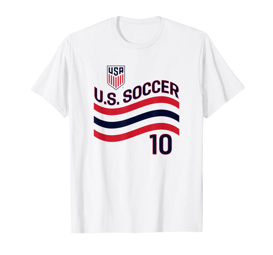 Christian Pulisic 10 White USMNT Officially Licensed T-Shirt