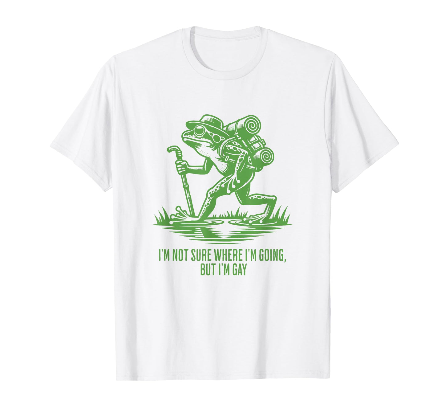 I'm Not Sure Where I'm Going But I'm Gay Frog LGBT T-Shirt