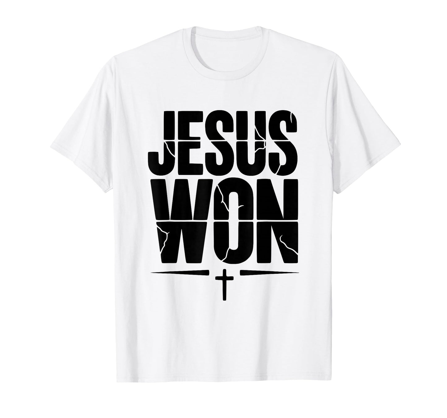 Jesus Won Victory Cross Faith Christian Belief T-Shirt
