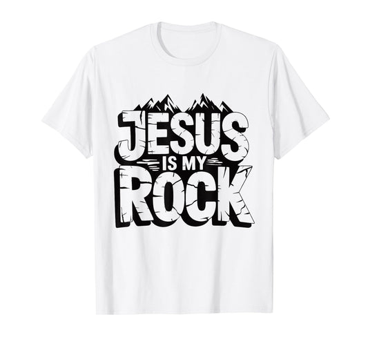 Biblical Jesus Is My Rock Christian T-Shirt