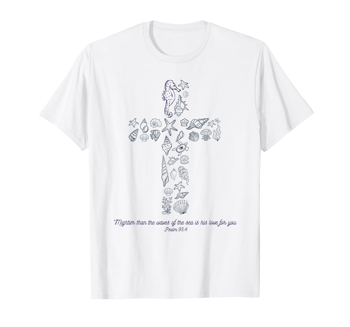 Beachy shirt Christian Ocean Beach Sea Shell Shirts Scuba T-Shirt