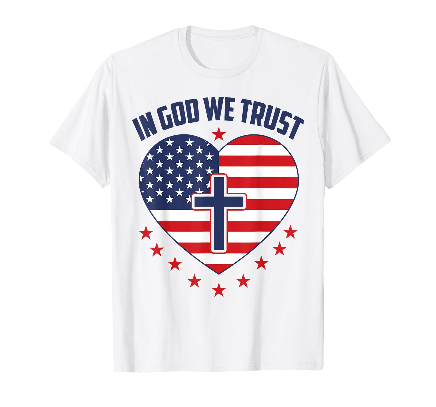 In God We Trust Christian Heart T-Shirt