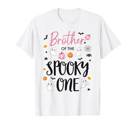 Brother of Spooky One Girl 1st Birthday Pink Halloween Cute T-Shirt