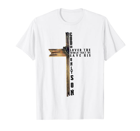 John 3:16 Christian Cross Bible T-Shirt