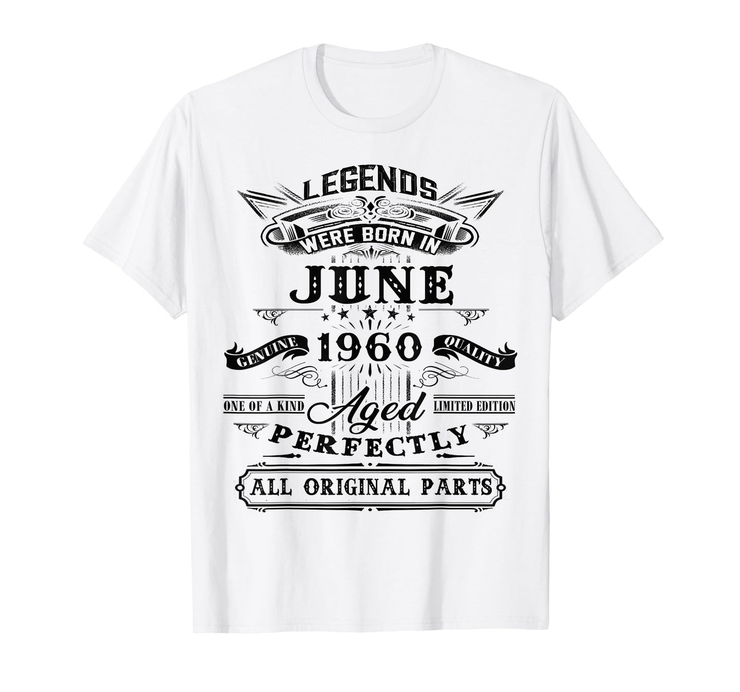 Legend Born In June 1960 65th Birthday Tee 65 Years Old T-Shirt