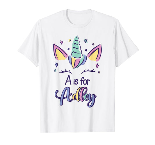 First Name Adley Personalized A Is For Adley T-Shirt