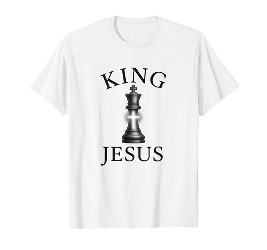 King Jesus - Christian Chess Piece | Trending Cross Design T-Shirt
