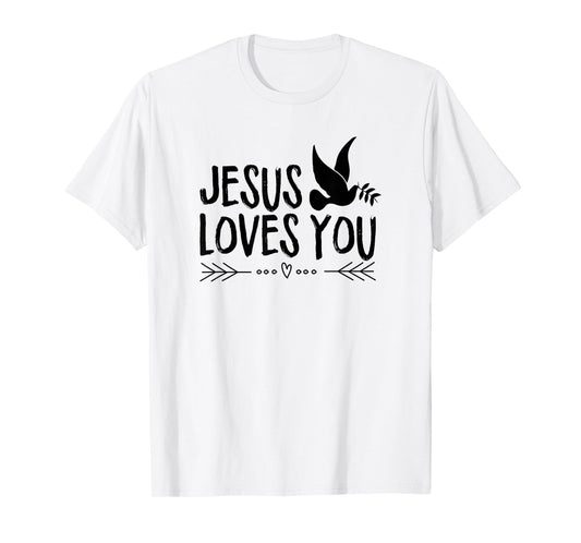 Jesus Saves Light of The World Faith Prayer Circle T-Shirt