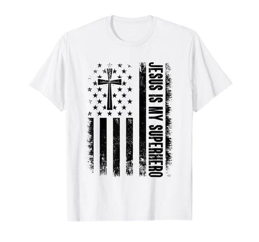 Jesus is My Superhero - Christian Religious T-Shirt