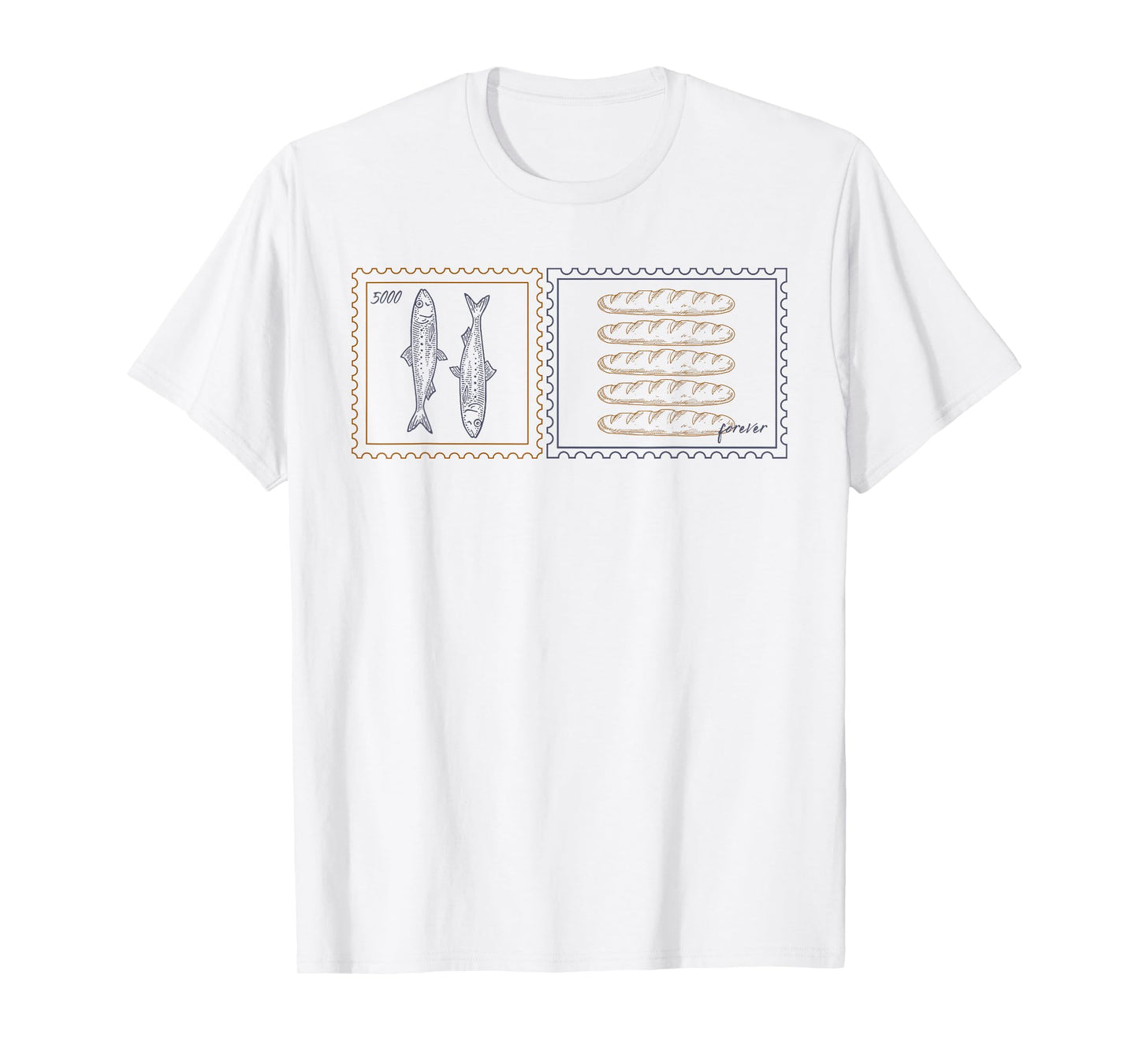 Fisherman Aesthetic Christian, 5000 Loaves & Fish by Jesus T-Shirt