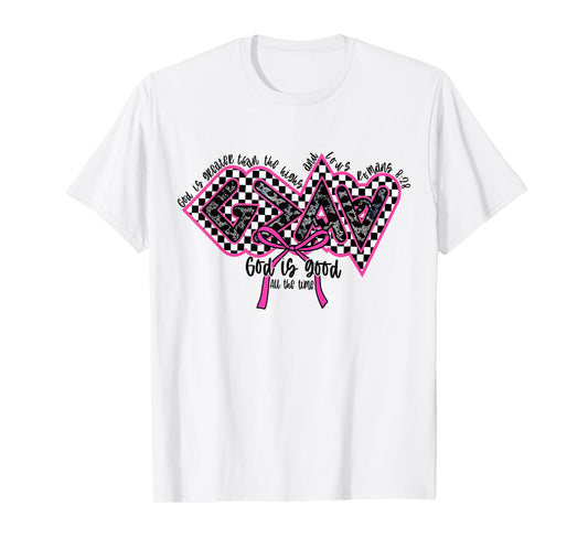 Christian God Is Good All The Time Jesus Coquette Bow T-Shirt