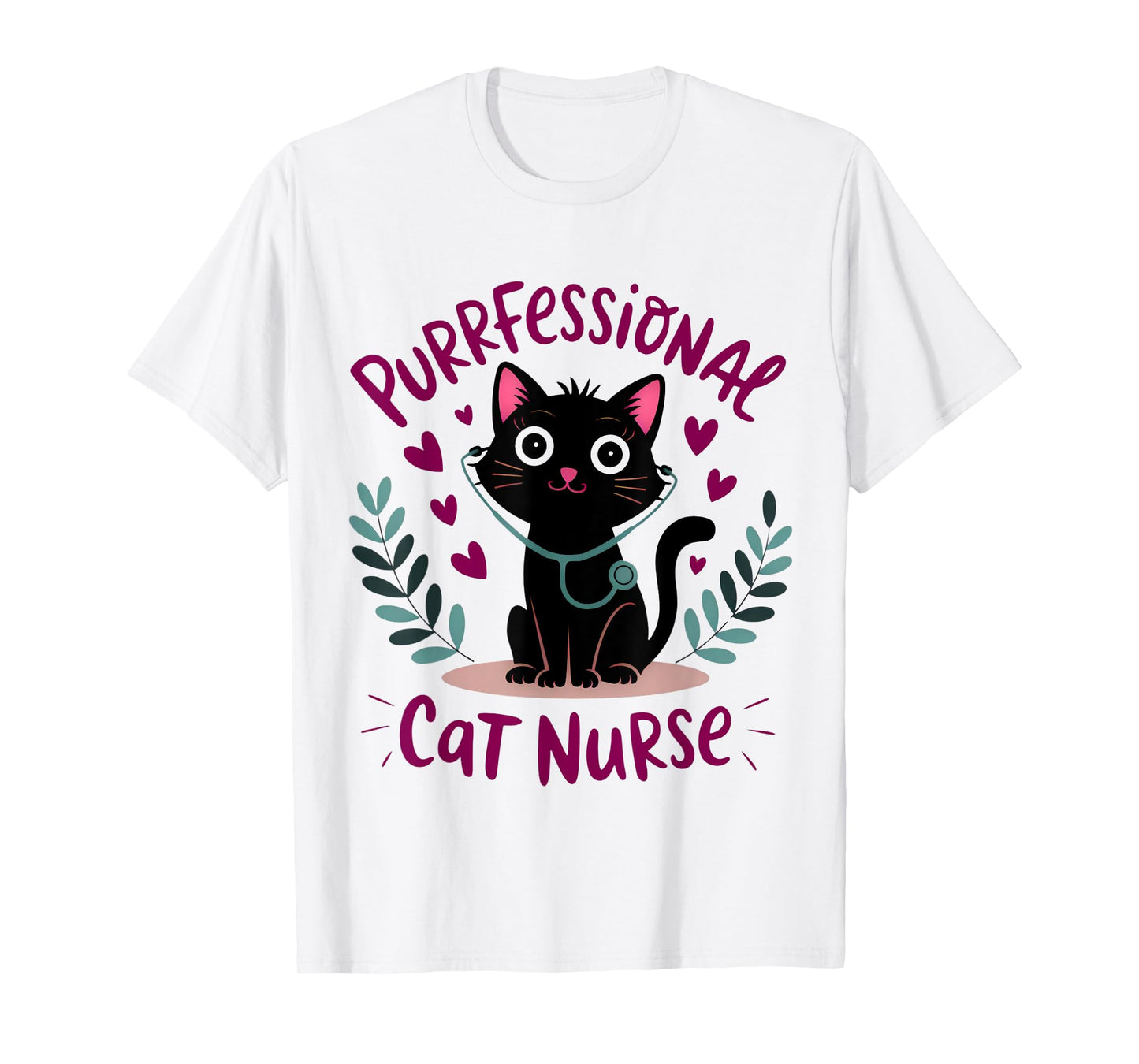 Purrfessional Cat Nurse for International Cat Day T-Shirt