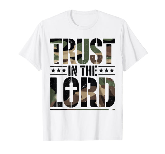 Christian Proverbs 3 5 Trust in The Lord Camo Jesus Christ T-Shirt