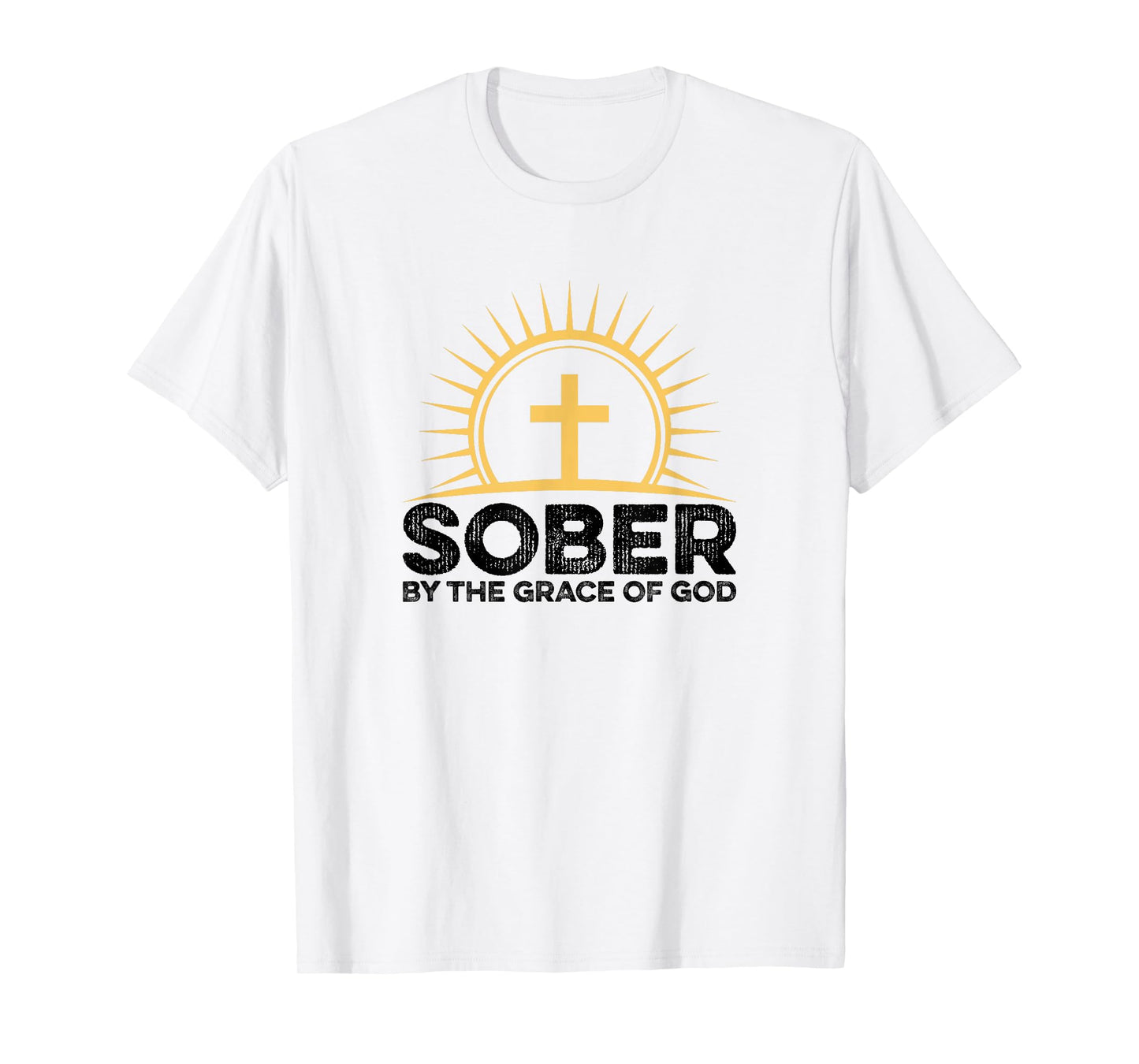 Sober By The Grace O God Alcoholics AA Anonymous Recovery T-Shirt