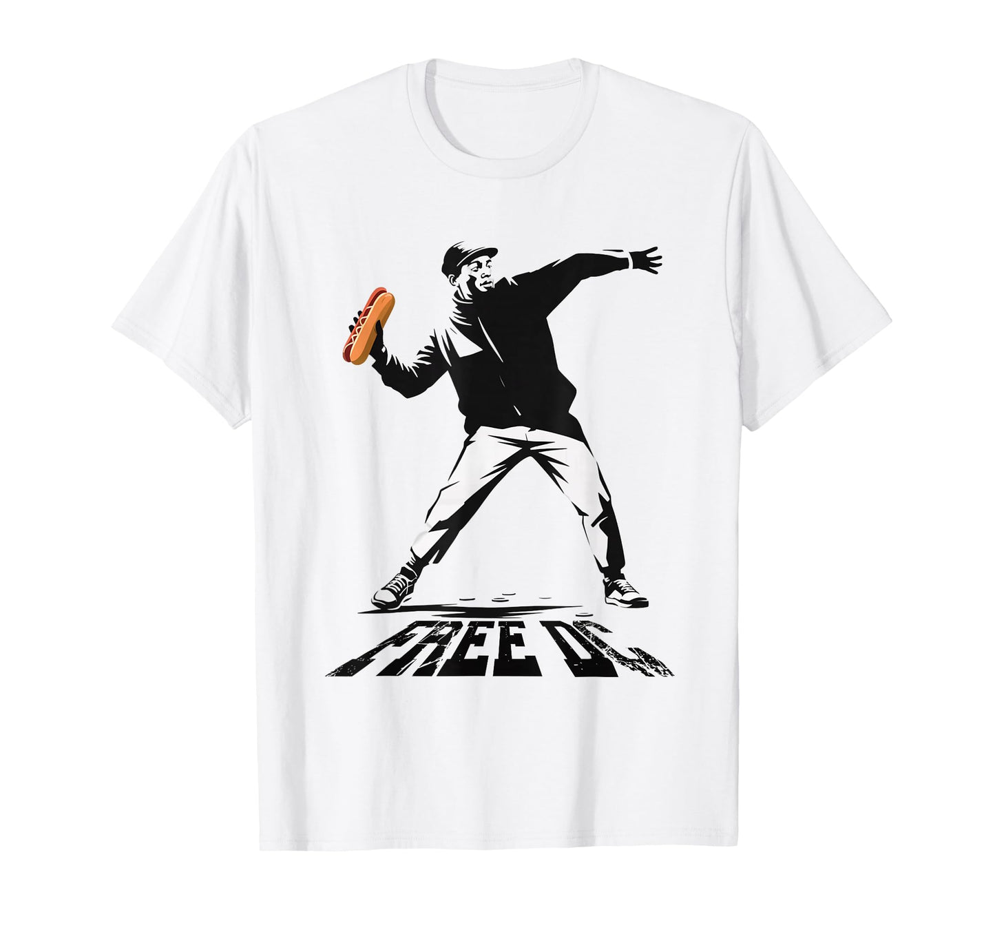 Sandwich Guy Throwing Resist Sandwich Free DC Revolution T-Shirt