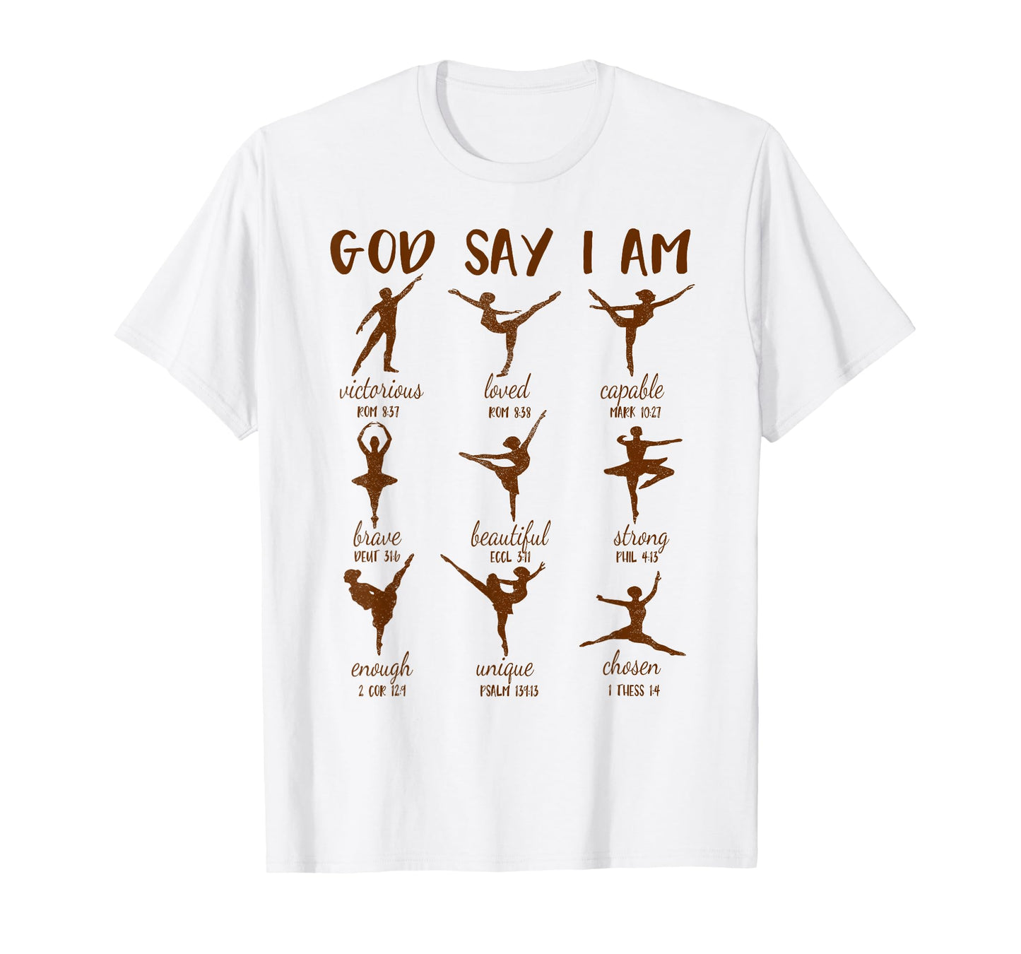 Dancing Lover Ballet Ballerina Bible Verse God Says I'm T-Shirt