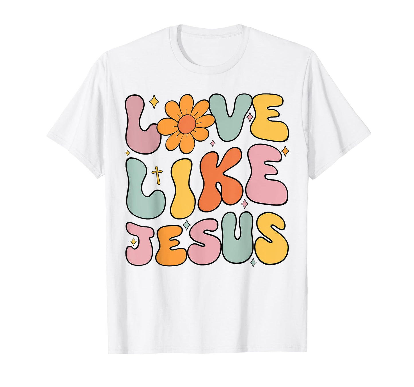 Teen Girl Love Like Jesus Christian Groovy Godsister Toddler T-Shirt