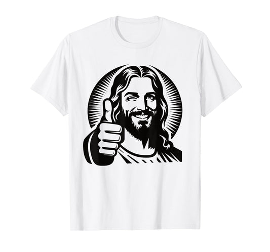 Jesus Christ Smiling Thumbs Up T-Shirt