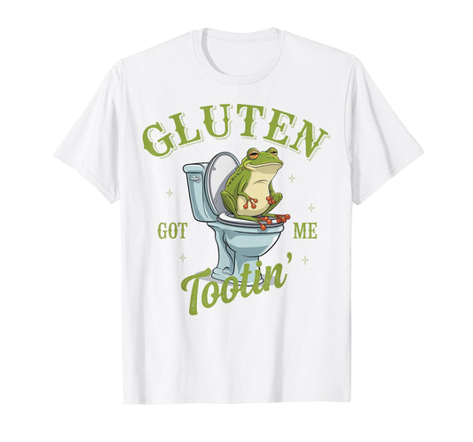 Funny Frog Meme, Gluten Got Me Tootin Gluten Free Diet T-Shirt