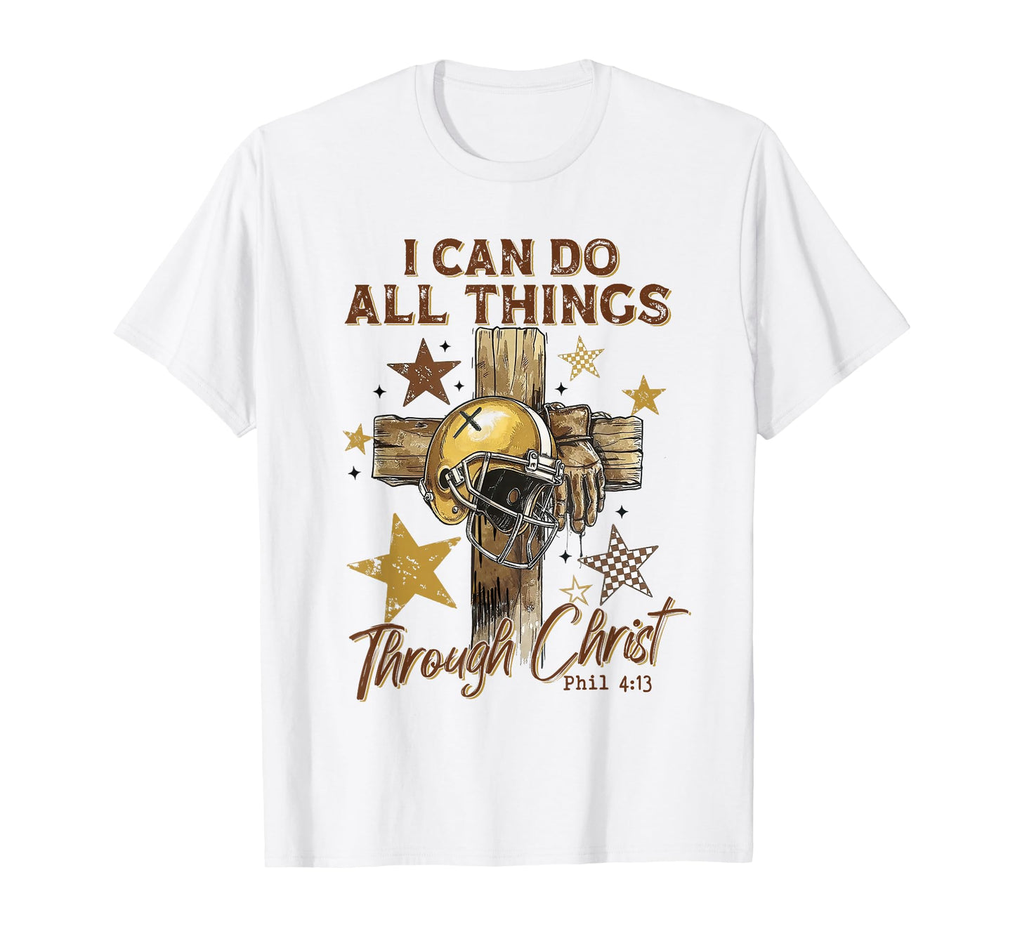 I Can Do All Things Through Christ Game Day Football Season T-Shirt